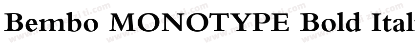 Bembo MONOTYPE Bold Italic字体转换